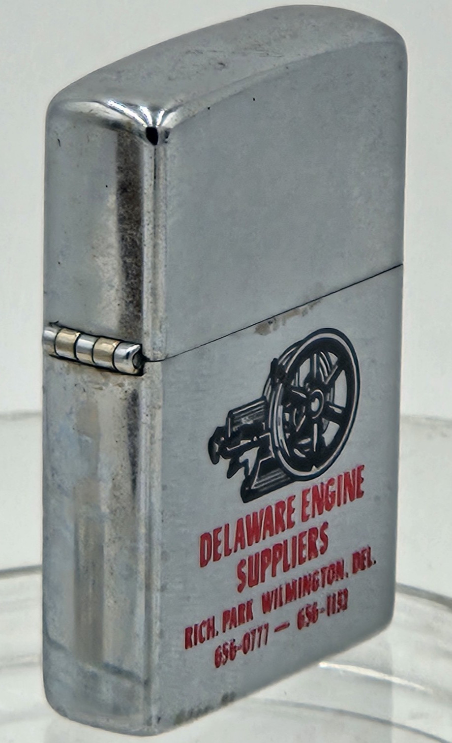 Vintage Hit & Miss engine advertising ZIPPO lighter in original box. NOS!