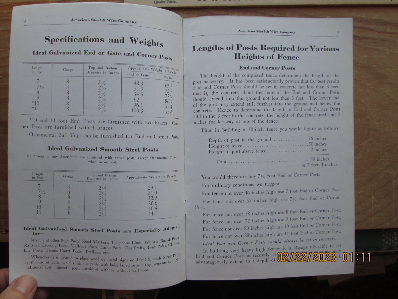 ideal steel gate & corner posts – american steel & wire co. feb 1925