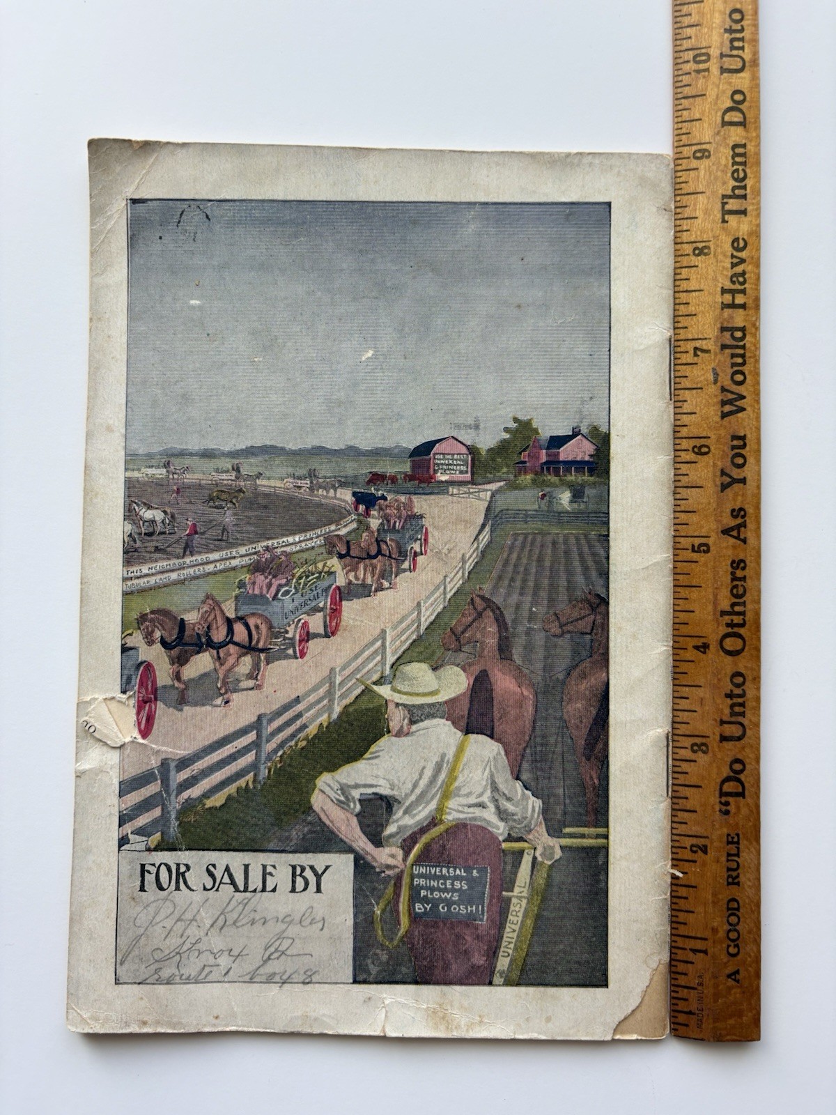 Antique A.T. Stewart Co Pittsburgh Pa 1901 Universal Princess Plows Catalog Ad