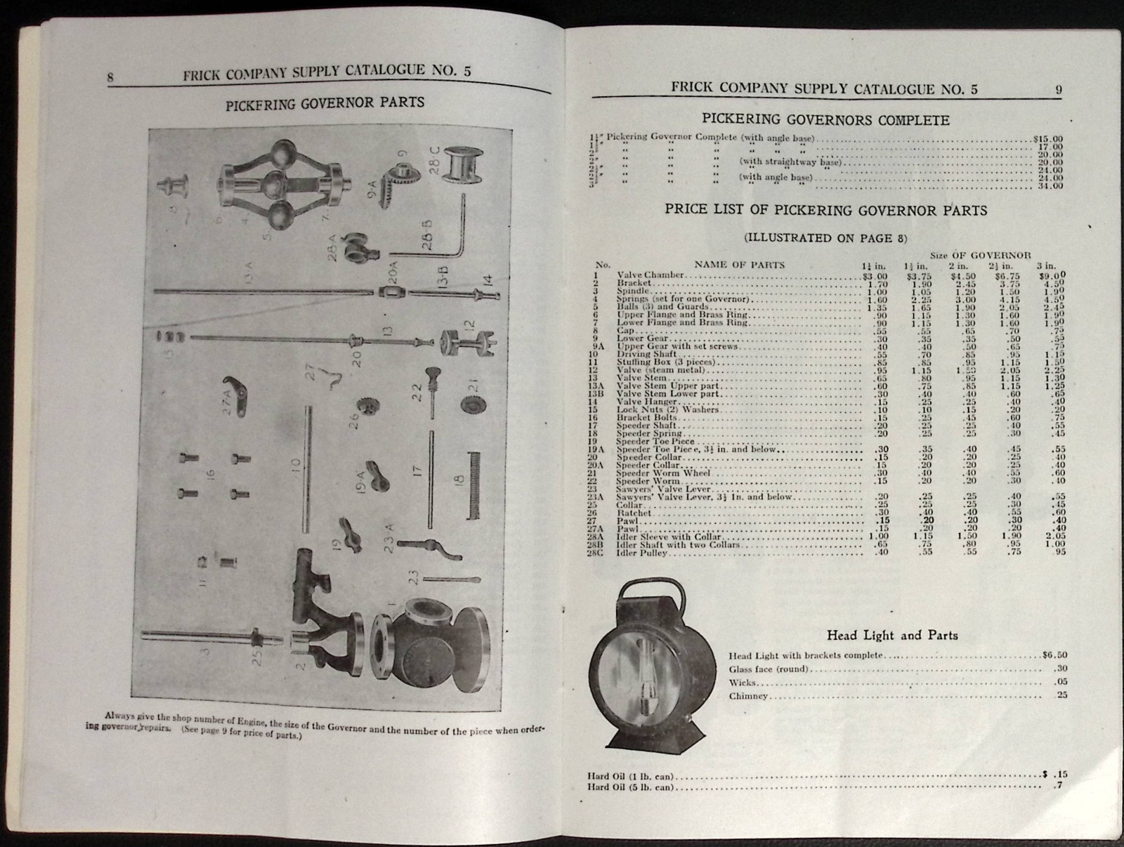 1913 Frick Co Supply Catalog No 5 Waynesboro PA Engines Threshers Saw Mills
