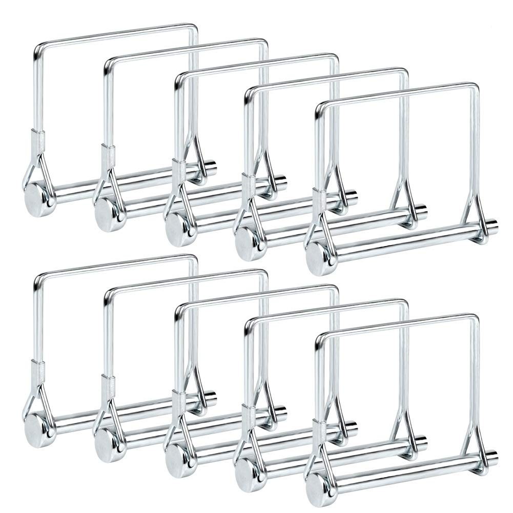 10 PCS Square Pto Pin Shaft Locking Pin 1/4 pin Hitch pin Wire Lock Pin Safet…