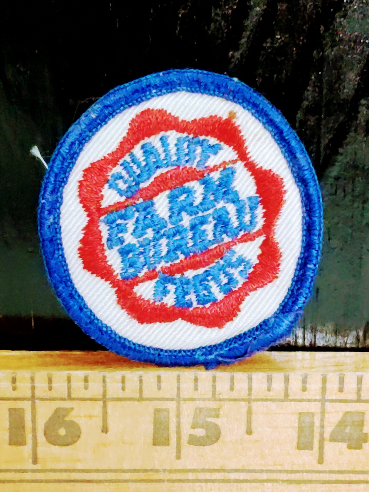 Vintage Farm Bureau Quality Feeds Embroidered Sew on Patch 2&Prime;, Agricultural GUC