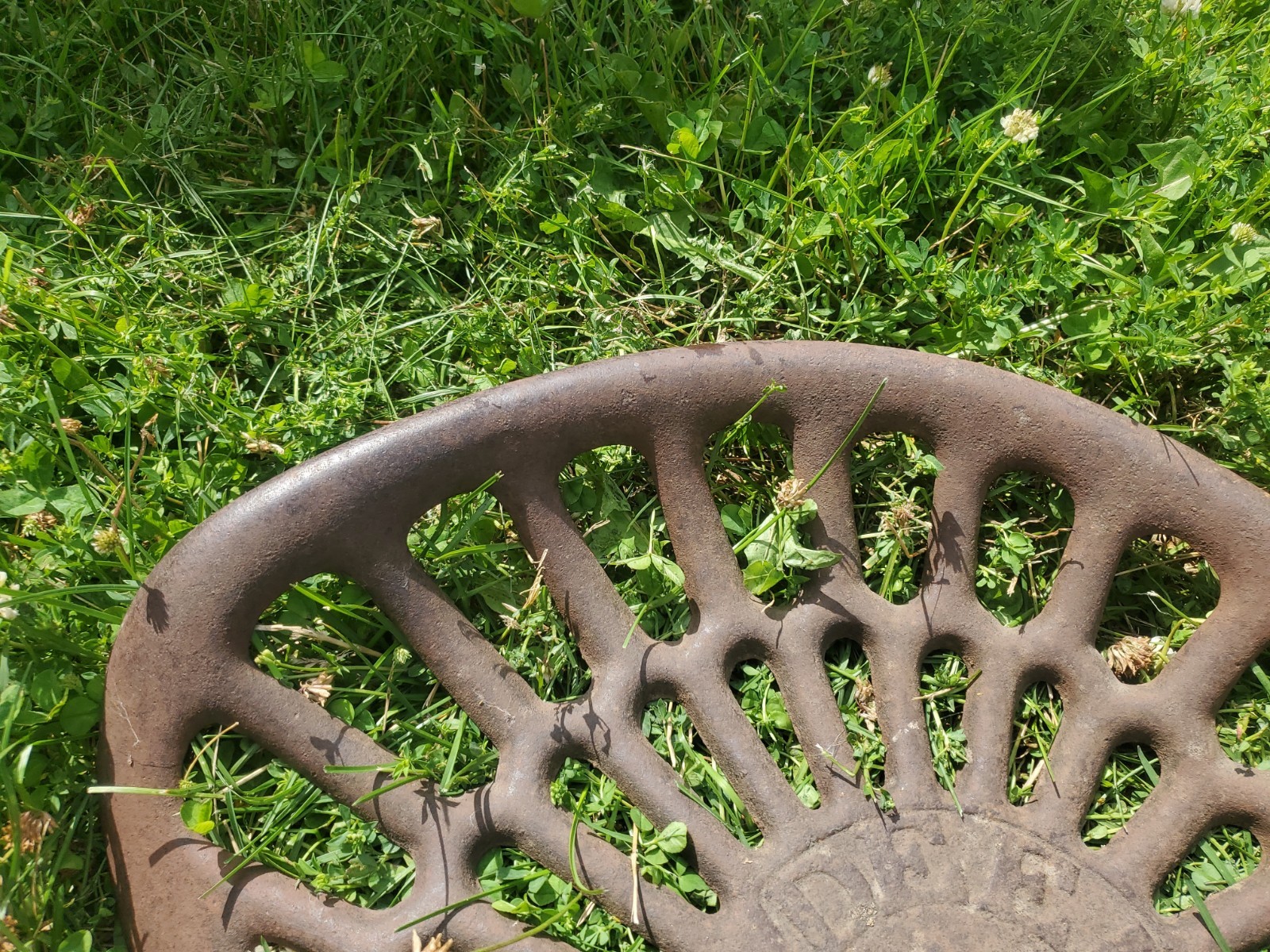Vintage Deering Cast Iron Tractor Seat Antique Farm Equipment