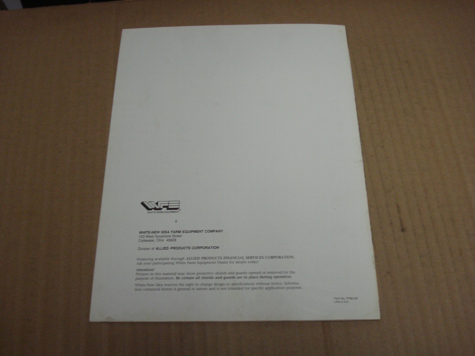 1988 White 100 Series Tractors Brochure Models 100 120 140 160 185