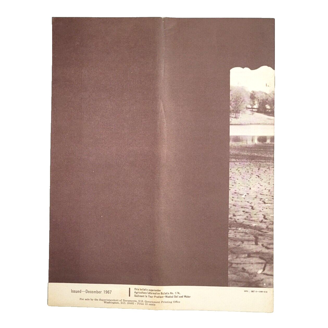 1967 US Department Agriculture USDA Sediment Bulletin 325 Soil Conservation Farm