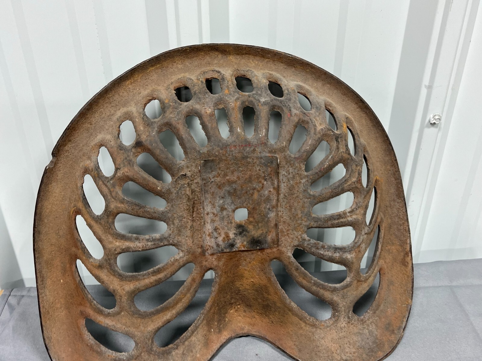 Vintage WEIR Cast Iron Seat Implement Equipment Mower Plow