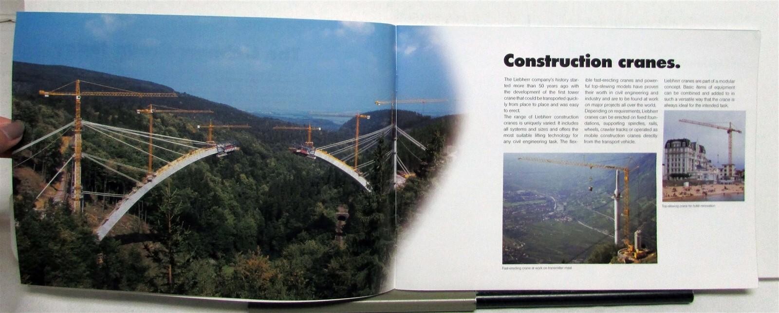 2001 Liebherr Full Line Crane Crawler Loader Specs Construction Sales Brochure