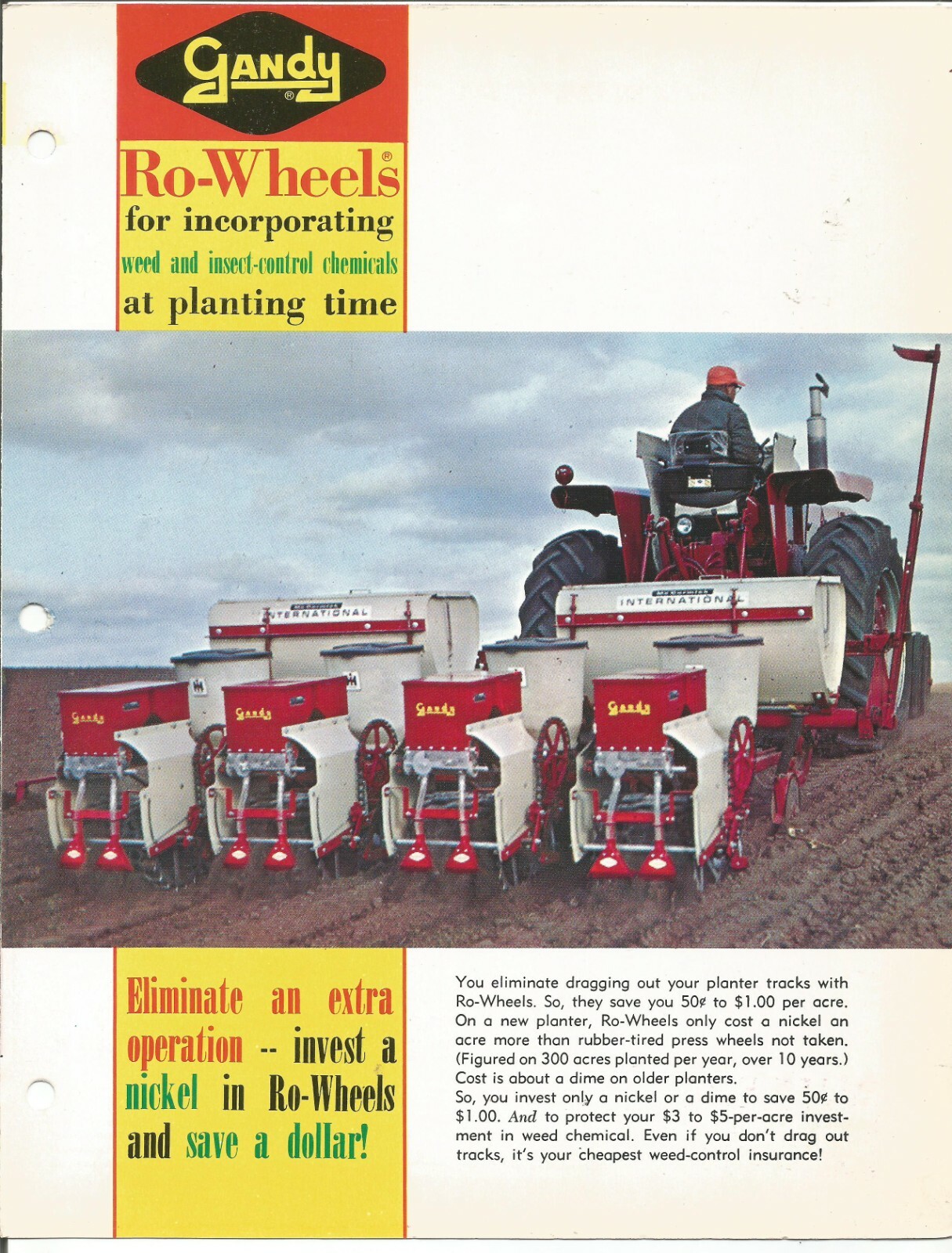 Original OE OEM Gandy Ro-Wheels Dealer Sales Brochure Form Number RW167