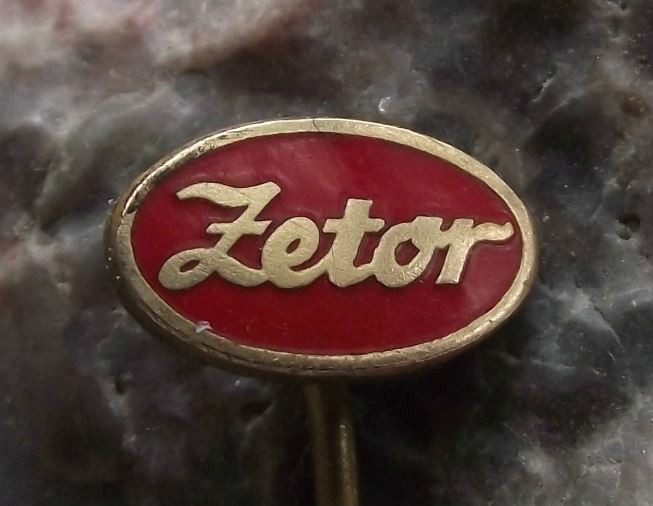 Oval Zetor Tractor Farming Farm Agricultural Machines Advertising Pin Badge
