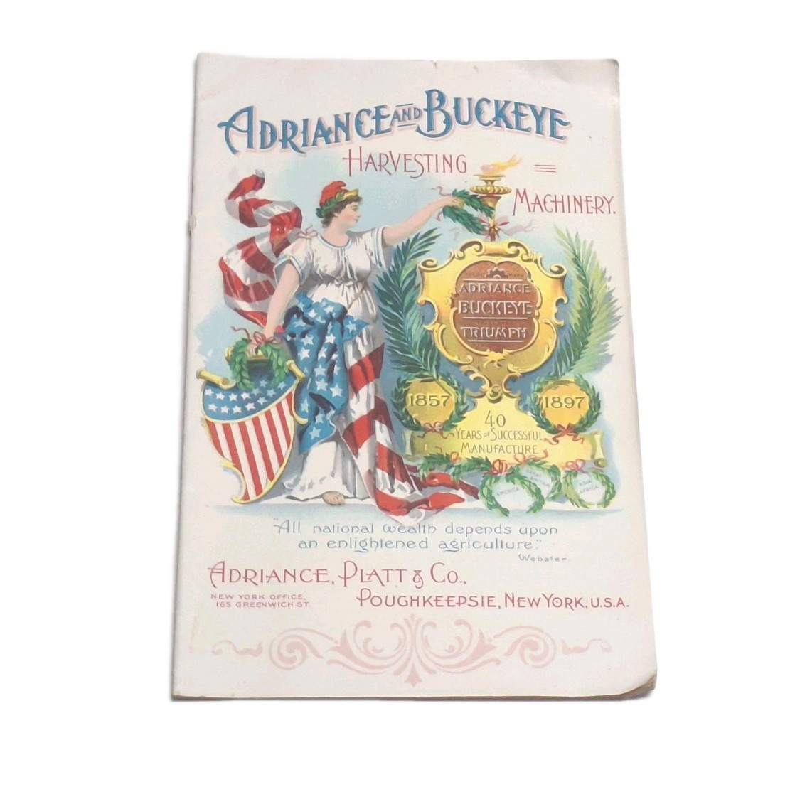 Adriance Platt & Co Harvesting Machinery Farm Catalog Poughkeepsie NY 1897
