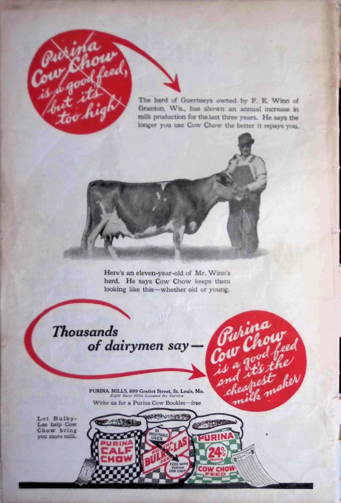 The Dairy Farmer Magazine Oct 1927 Des Moines Iowa Purina IH Bell System