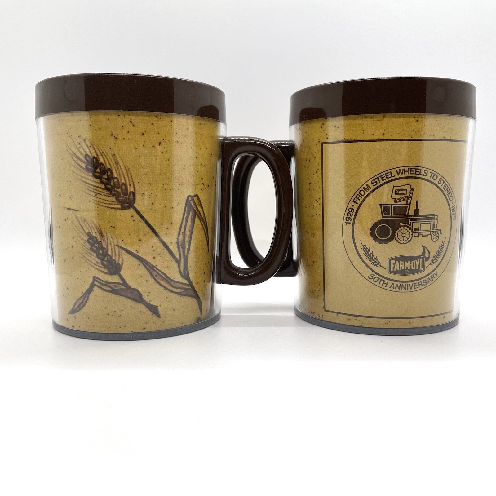 Thermo-Serv Farm-Oyl 50th Anniversary Thermal Mug Cup Made In USA Set Of 2