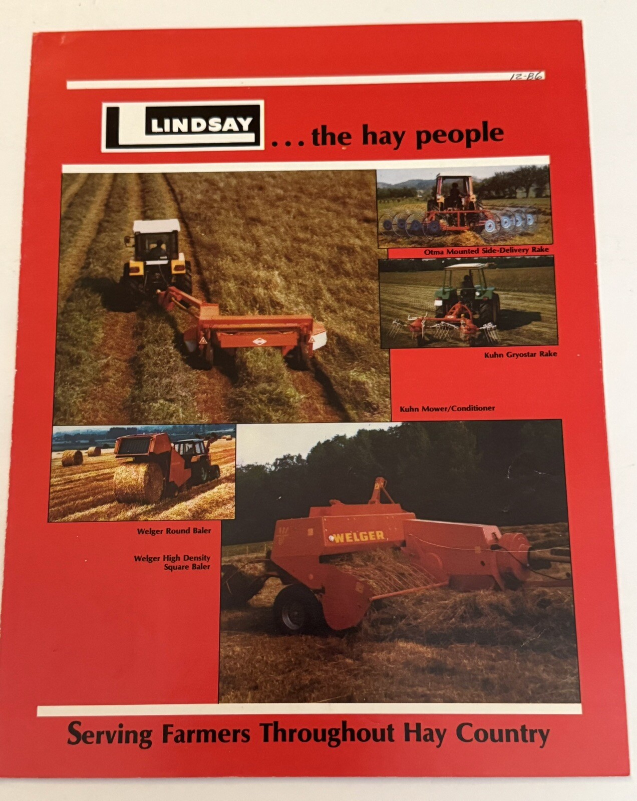 Lindsey Hay Baler Farm Equipment Welger Balers Dealer Sales Brochure