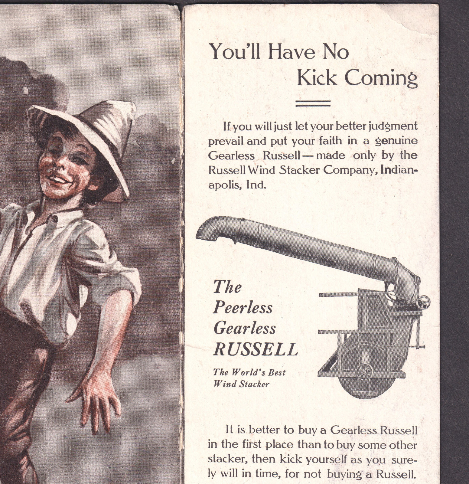 Russell Wind Stacker Risque Farmers Daughter-to-Son Transistion Comic Trade Card