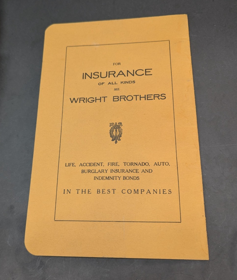 Insurance of all kinds Wright Brothers In The Best Companies Softcover Vintage