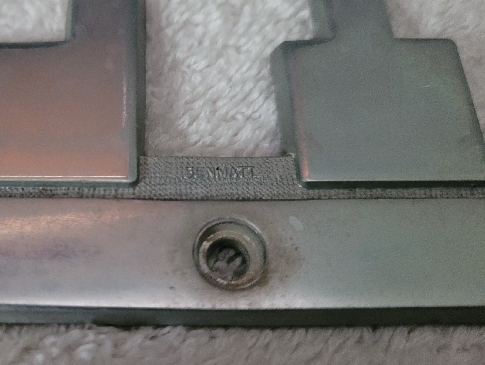 Vintage Hilton Implement Tractor Aluminum Nameplate Badge