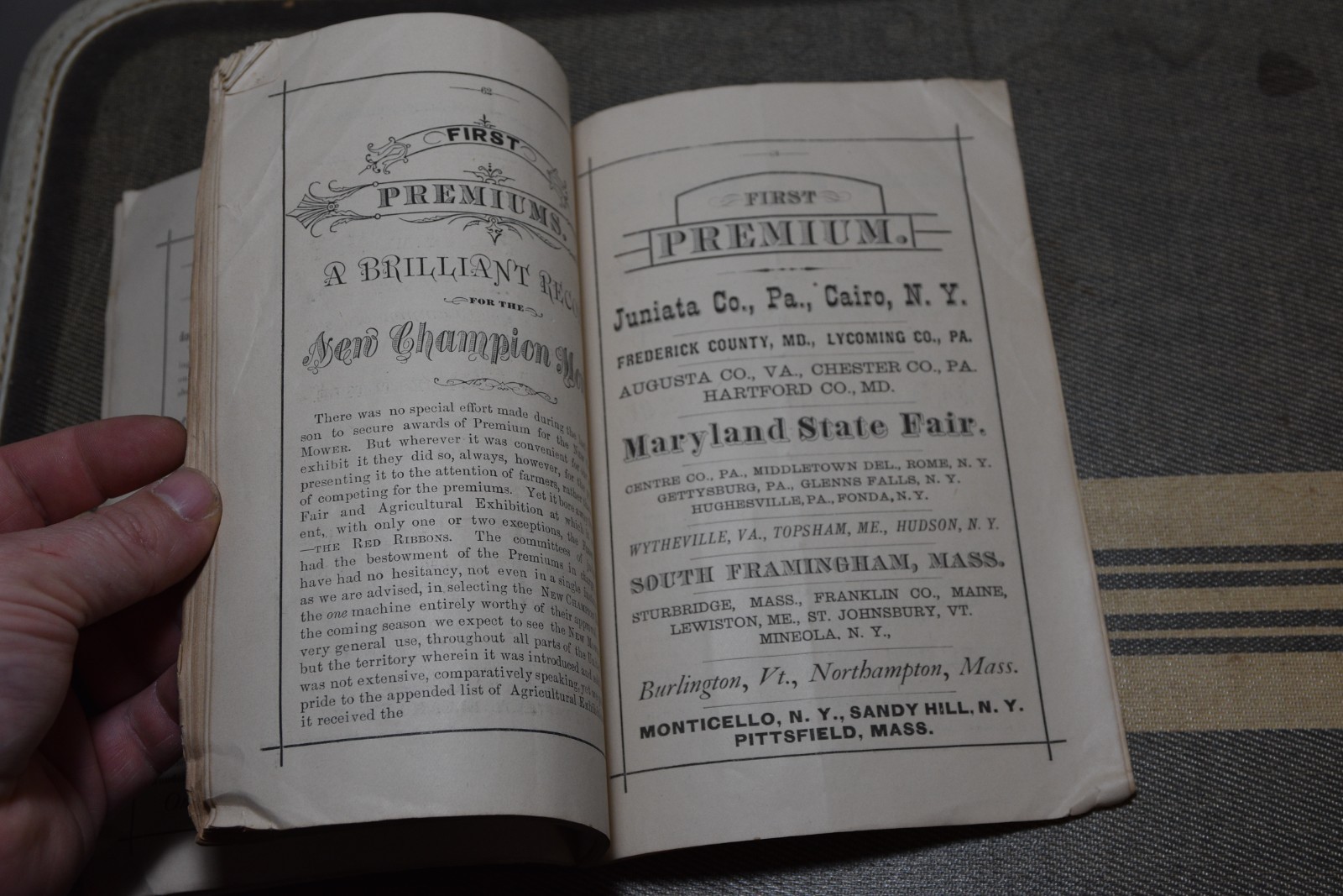 1878 CHAMPION Reaping Mowing MACHINES Farming Implements CATALOGUE Original