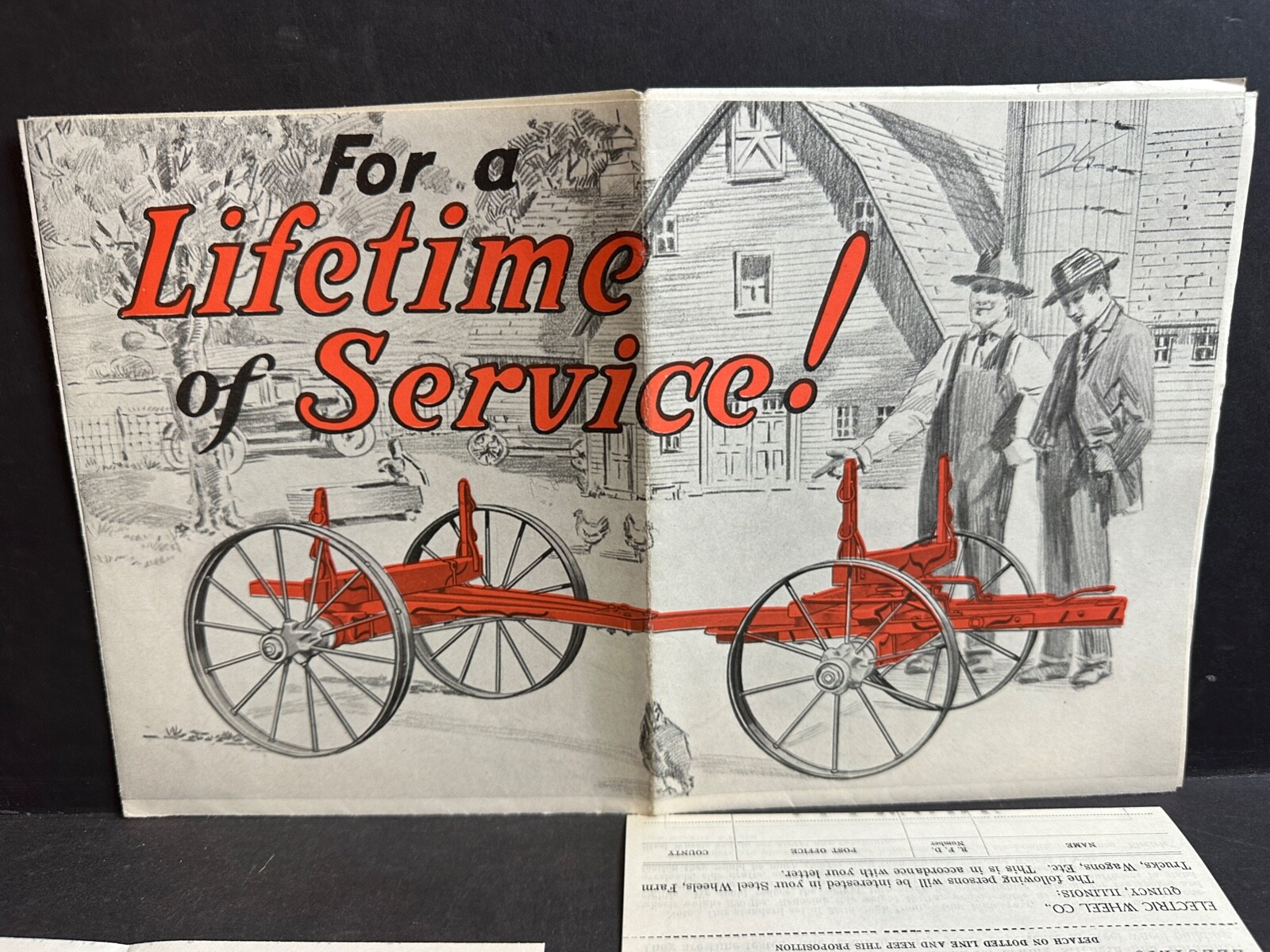 Vintage Electric Wheel Bryson Farm Truck Wagon Brochure/Poster, Circa 1920?
