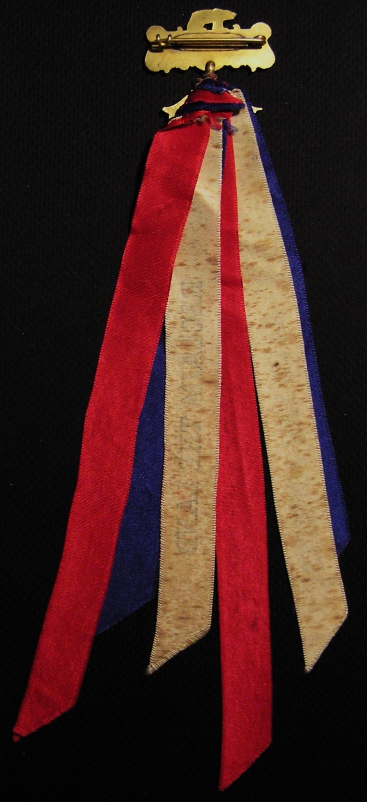 RARE 1907 NATIONAL IRRIGATION CONGRESS MEDAL BADGE W/ RIBBONS – SACRAMENTO CA
