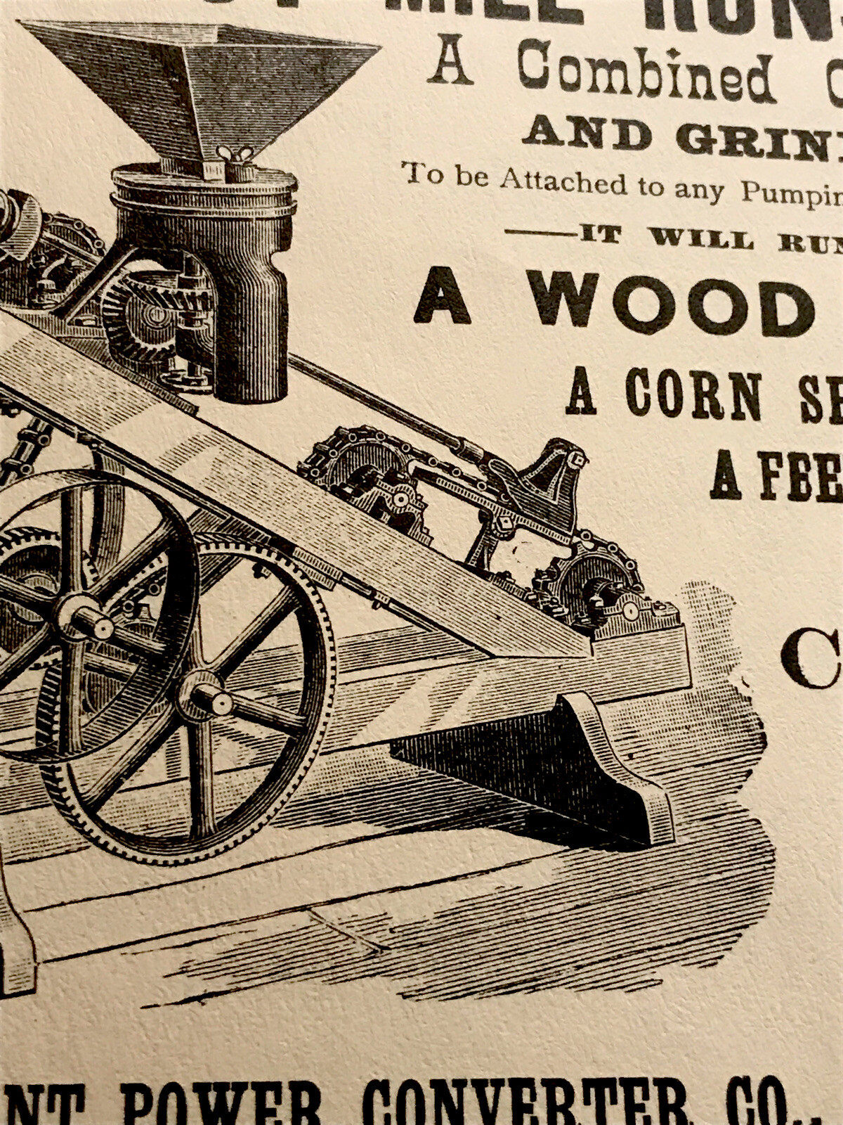 1889 The Little Giant Power Converter Grinder Farm Advertising – Cincinnati Ohio