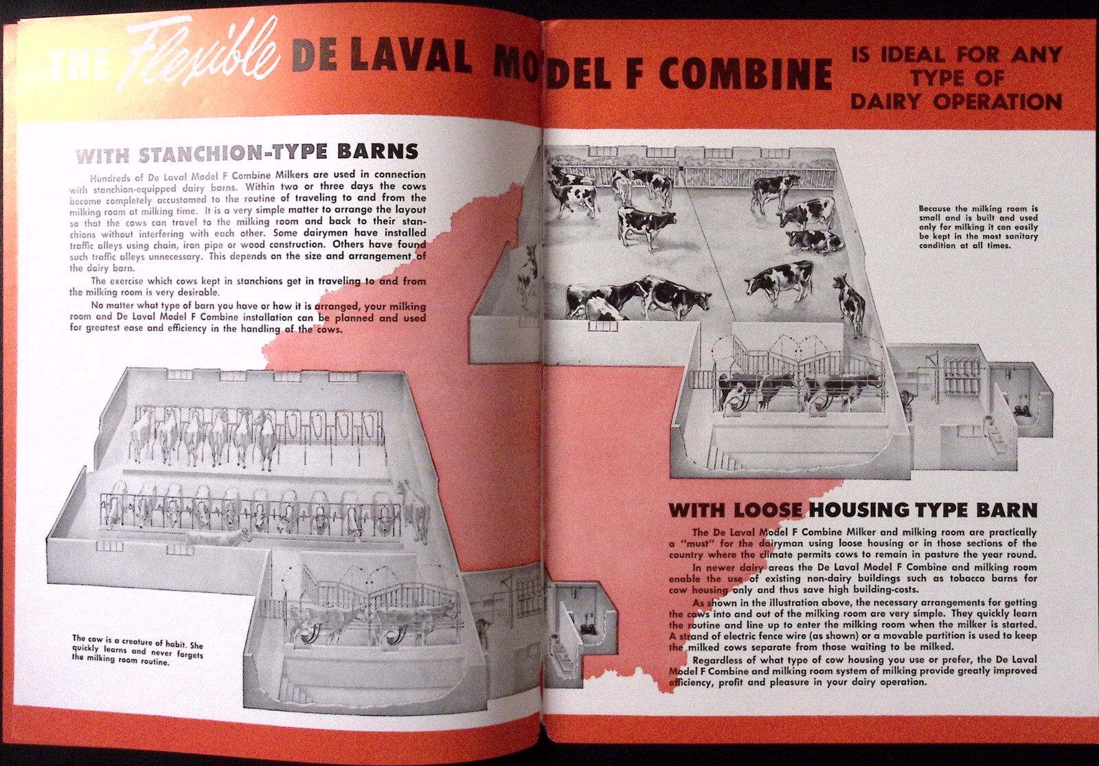 1957 DeLaval Model F Combine Milking System Dealer Brochure DeLaval Separator Co