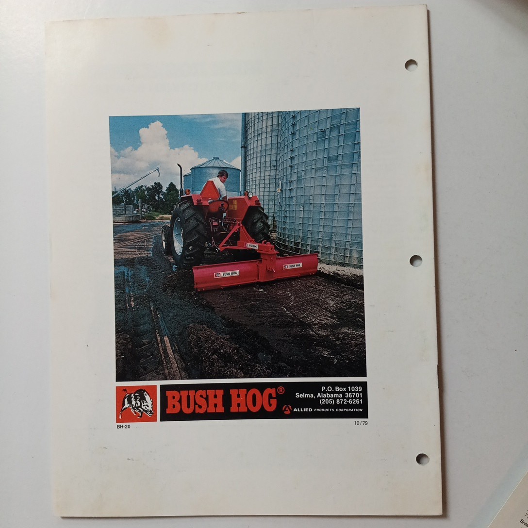 3 Bush Hog Farm Advertising Lot Brochures Blades & Scrapers, Front Loader