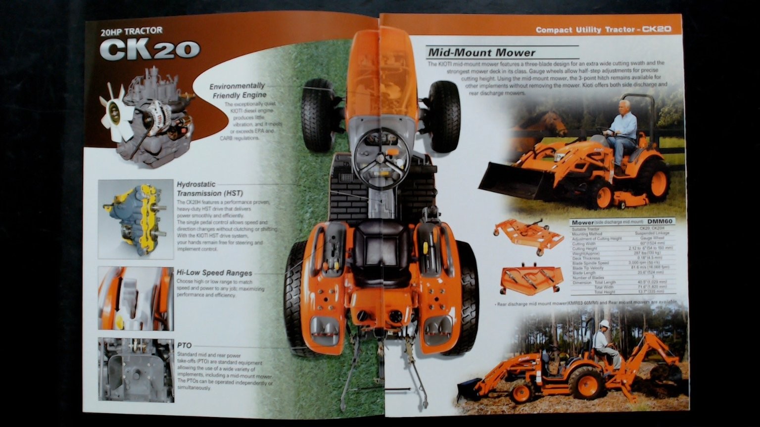 Kioti CK20 Compact Utility Tractor Brochure Vintage Agricultural Advertising