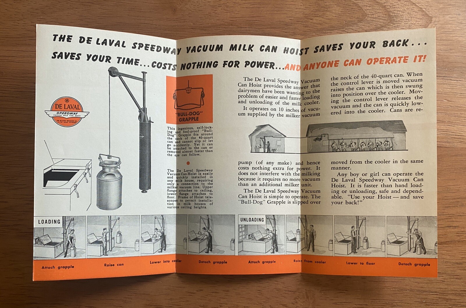 1948 De Laval Dairy Milking Machine milk can hoist (2A)