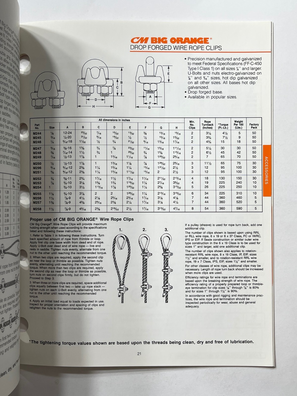 CM Big Orange Farm Hardware & Accessories Sales Brochure *Sales Book* (1970s)