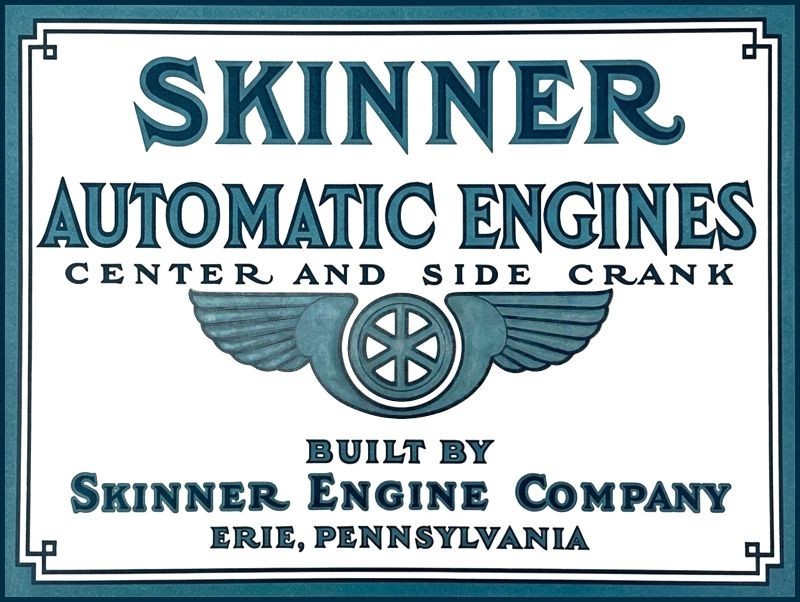 Skinner Automatic Engines of Erie Pennsylvania New Metal Sign: 12×16&Prime; Ships Free