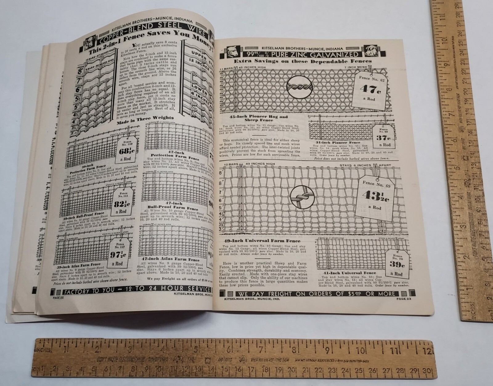 1931 – CATALOG – KITSELMAN BROS. – Fencing / Wire – listing #7378