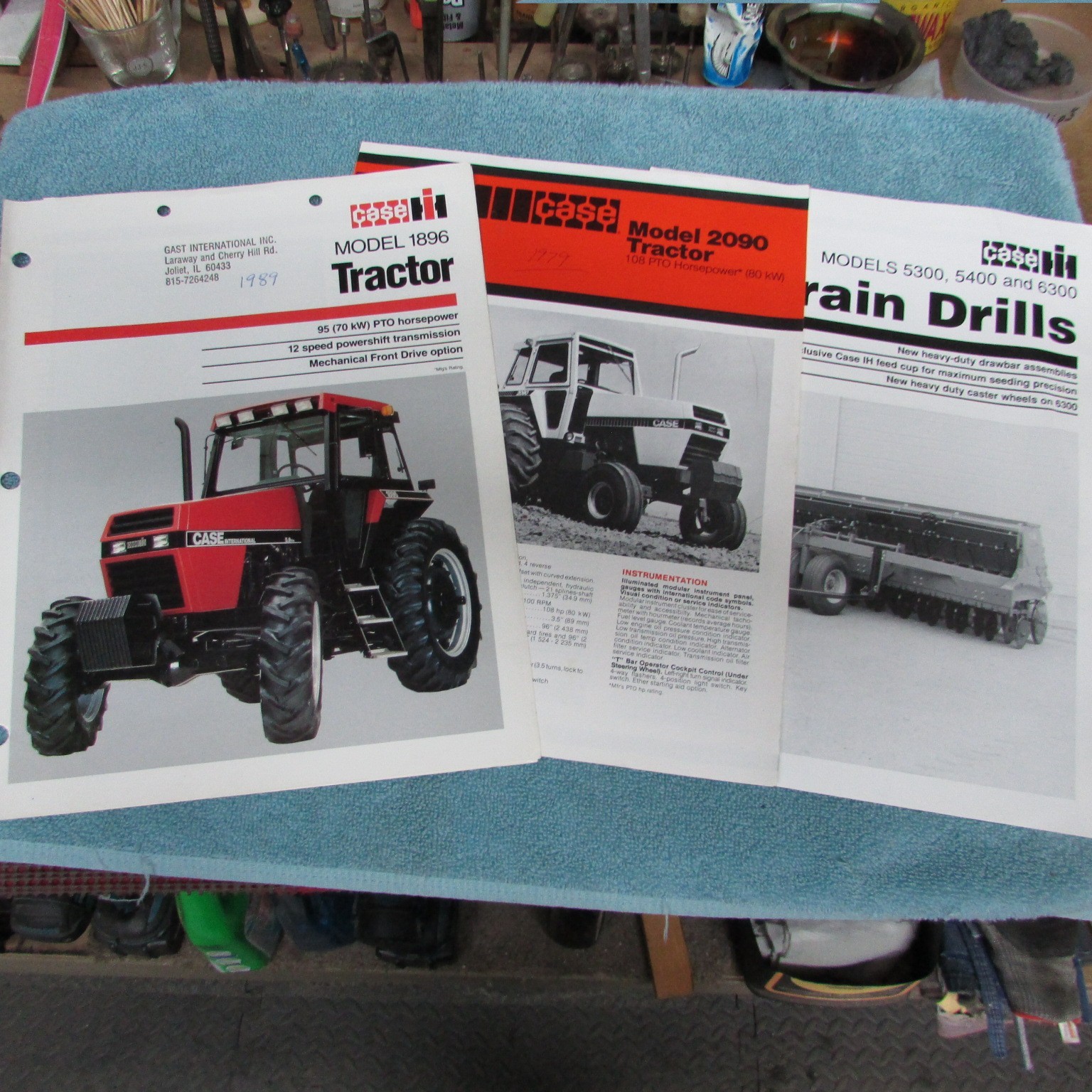 Case Brochure&rsquo;s (3) 2090 &1896 Tractors Grain Drills 5300, 5400, 6300