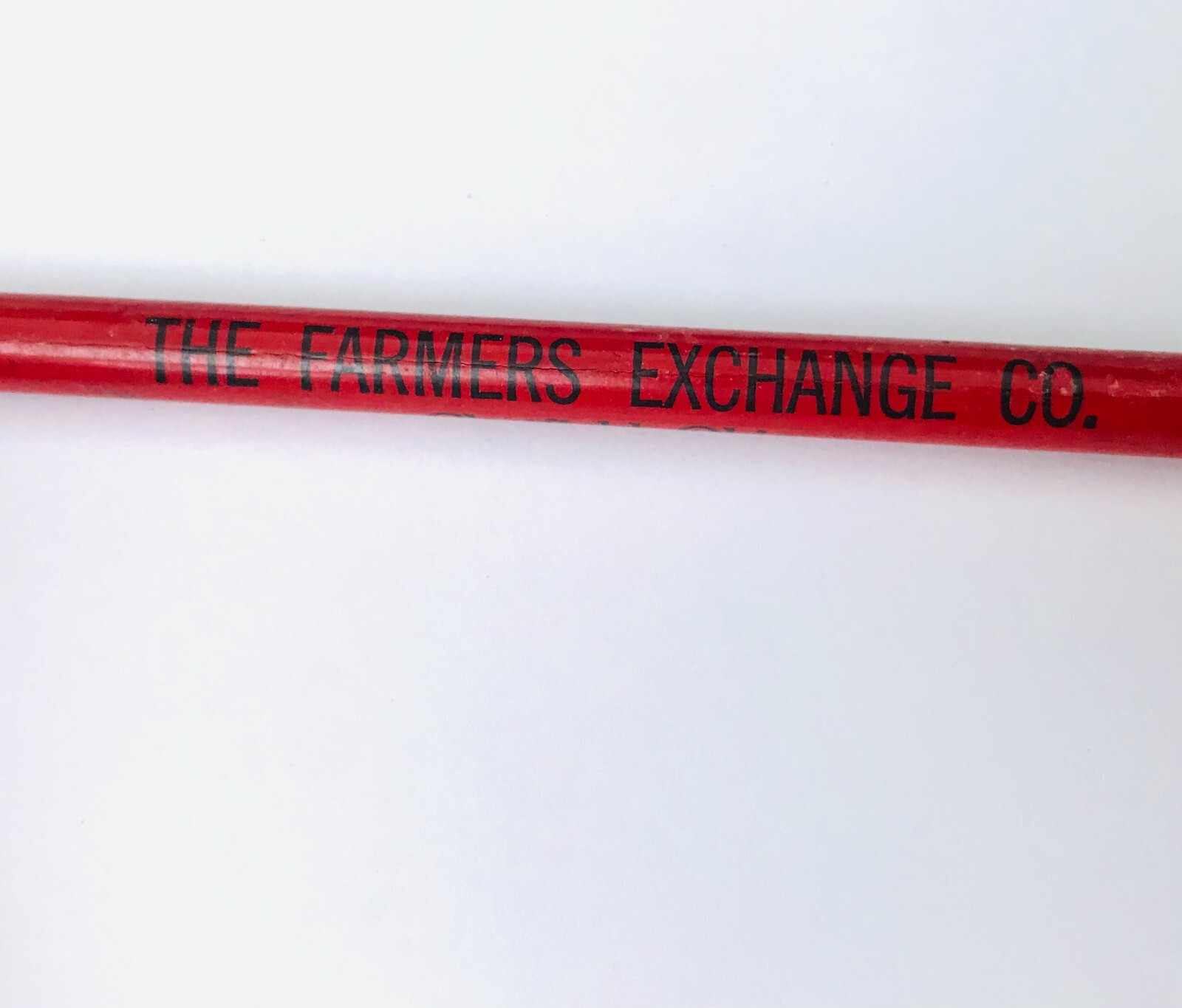 Vtg Farmers Exchange Chatfield OH Phone 4016 Livestock Elevator Promo Pencil Red