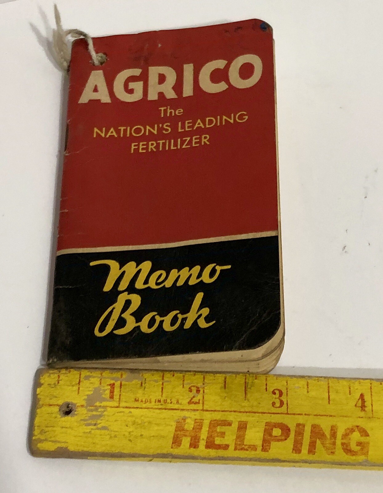 Vintage Agrico 1939 Advertising Fertilizer Memo Notebook Calendar Written Notes
