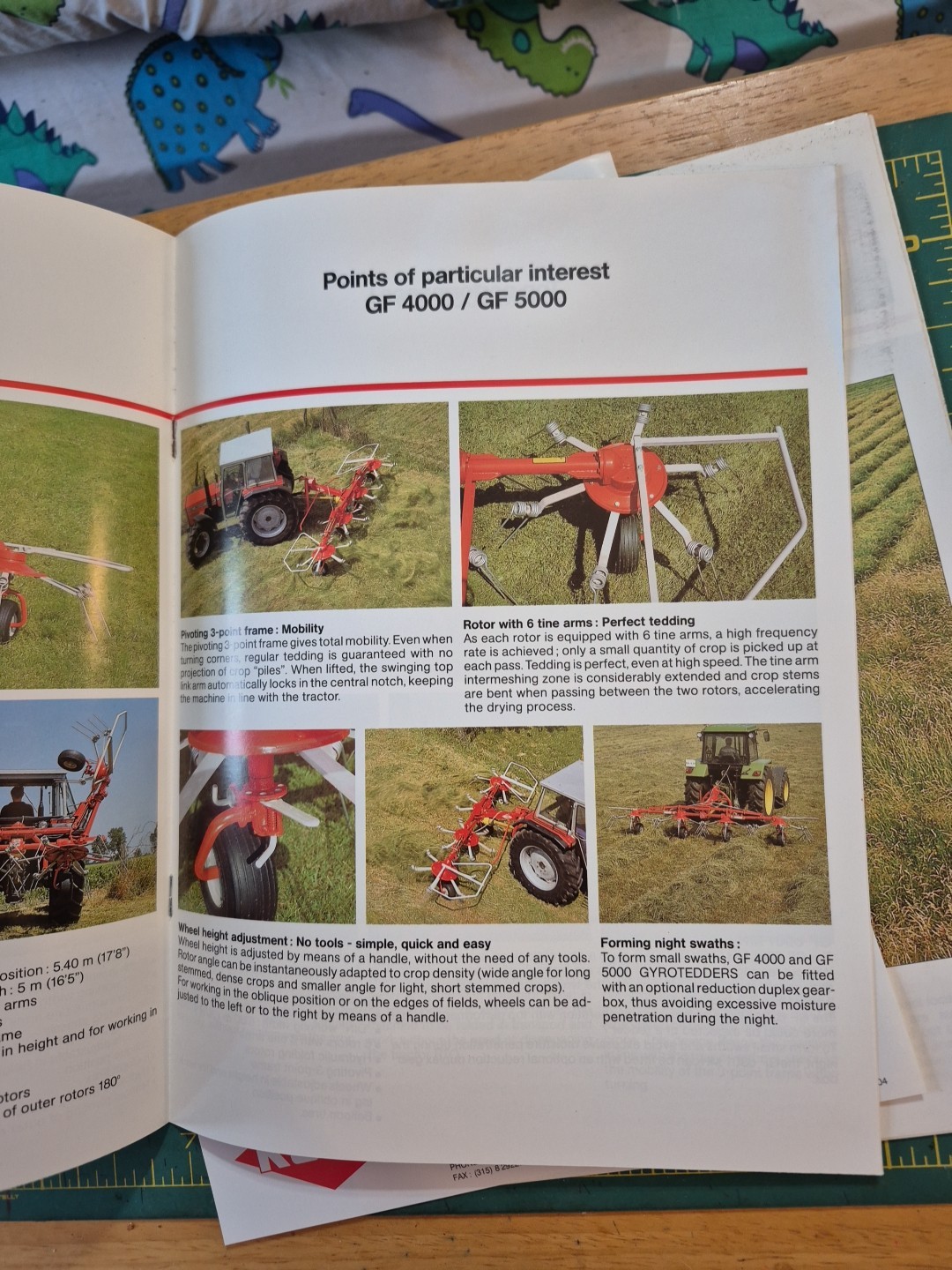 4 1990&rsquo;s? KUHN Farm Brochure Lot Gyrotedder & Mower Conditioners