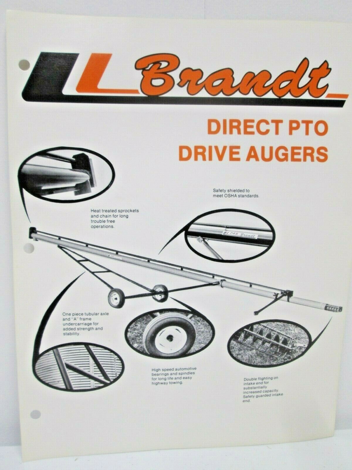 Brandt Machine & Mfg Direct PTO Drive Augers Brochure Grain Auger