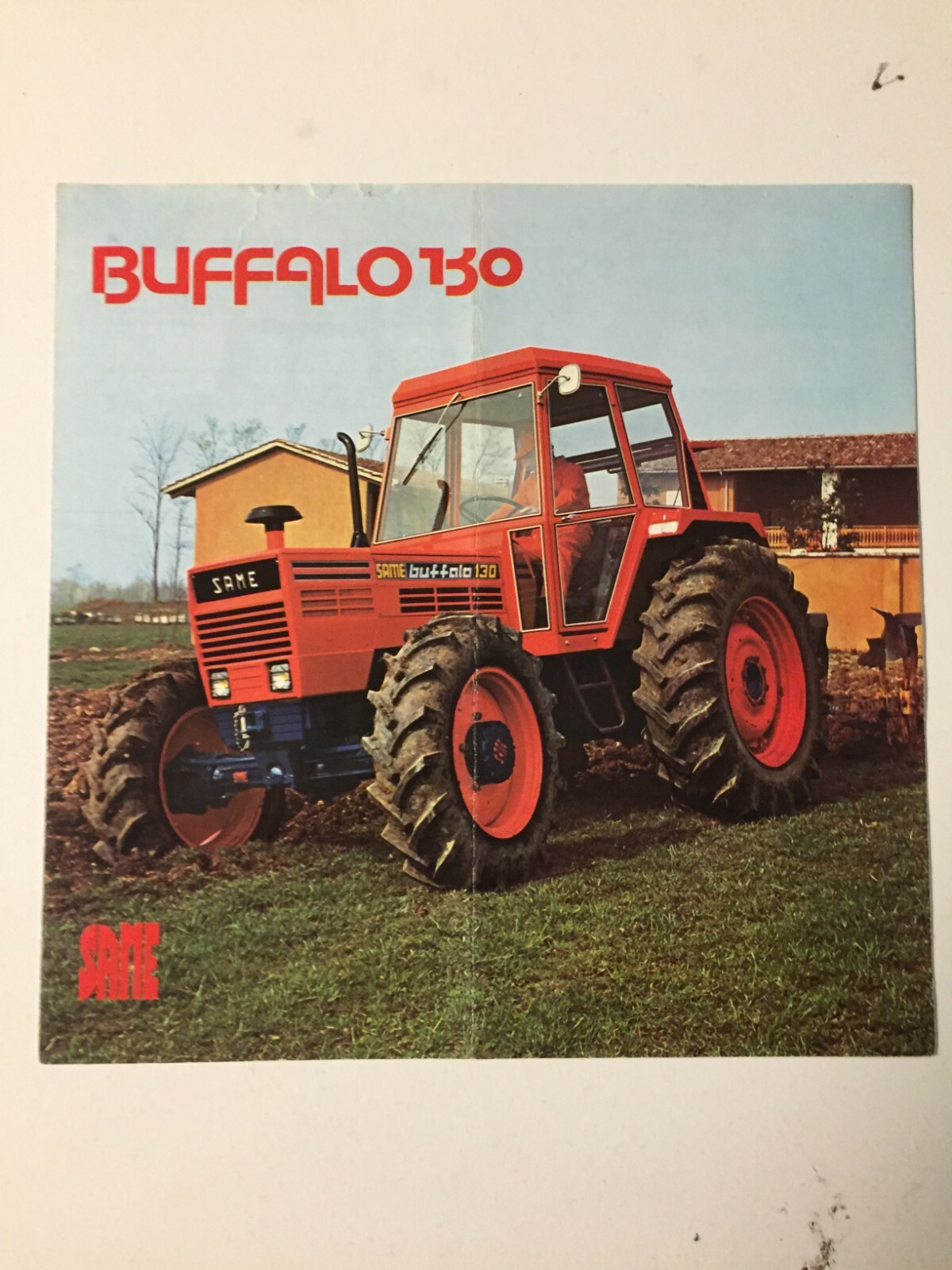 SAME Buffalo 130 Tractor Color Brochure 6 pg. Original late &rsquo;70&rsquo;s Italy Trattori