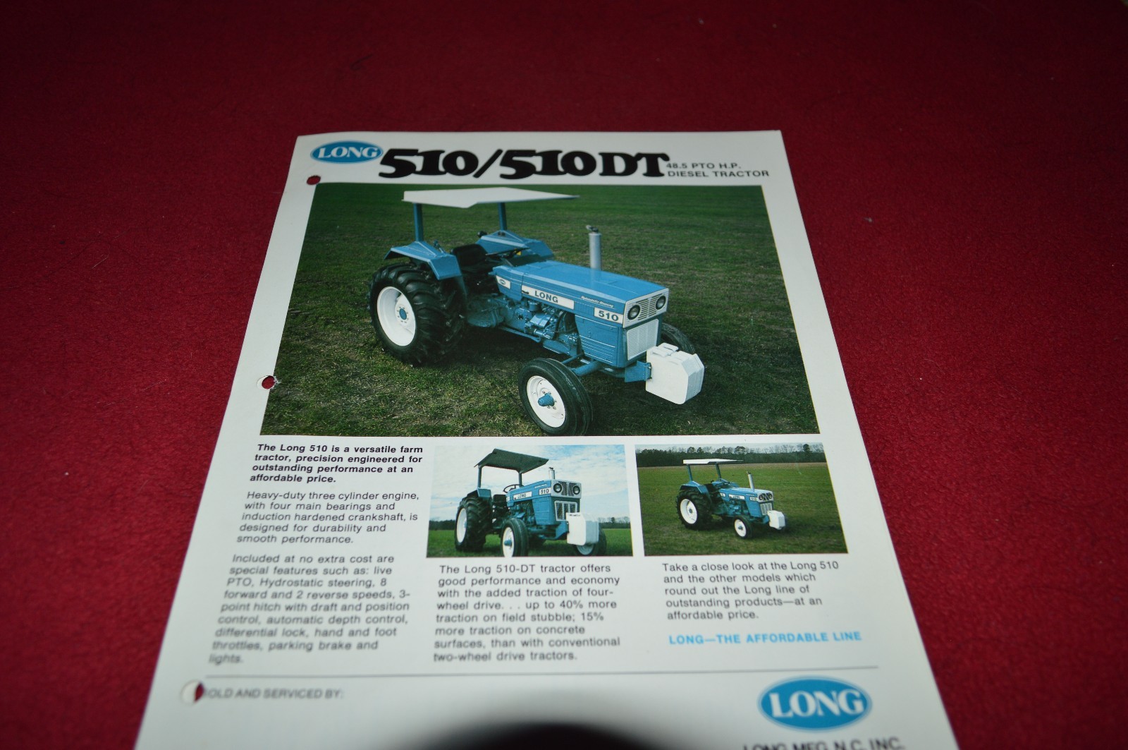 Long 510 510-C Tractor Dealer&rsquo;s Brochure DCPA 2337 10-80