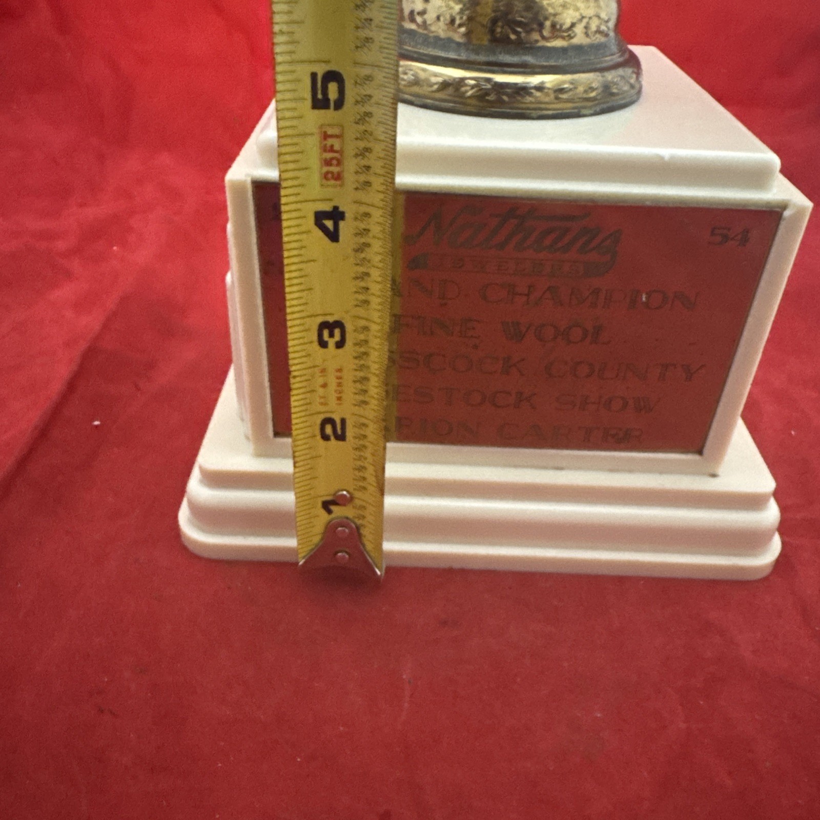 1957 Dodge Inc Trophy Sheep Brass Grand Champion Livestock Removable Plate