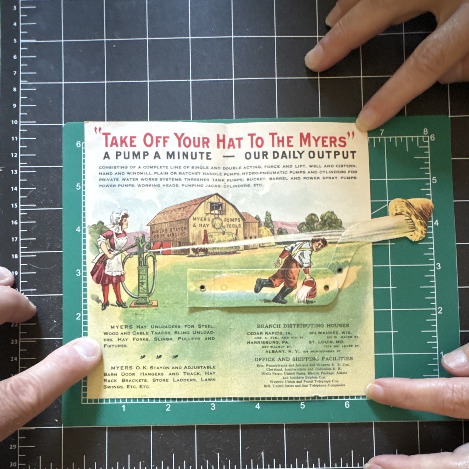 F.E. Myers & Bro. Ashland Ohio Agriculture Advertising Trade Card