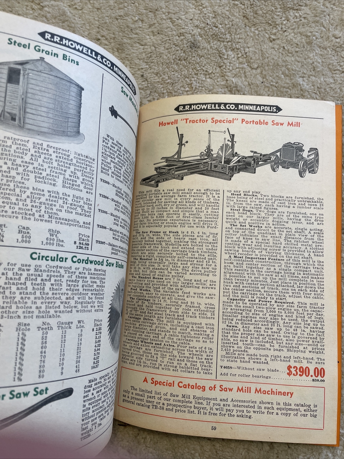 R.R. Howell & Co. Thresher & Power Farming Supplies Catalog T-38