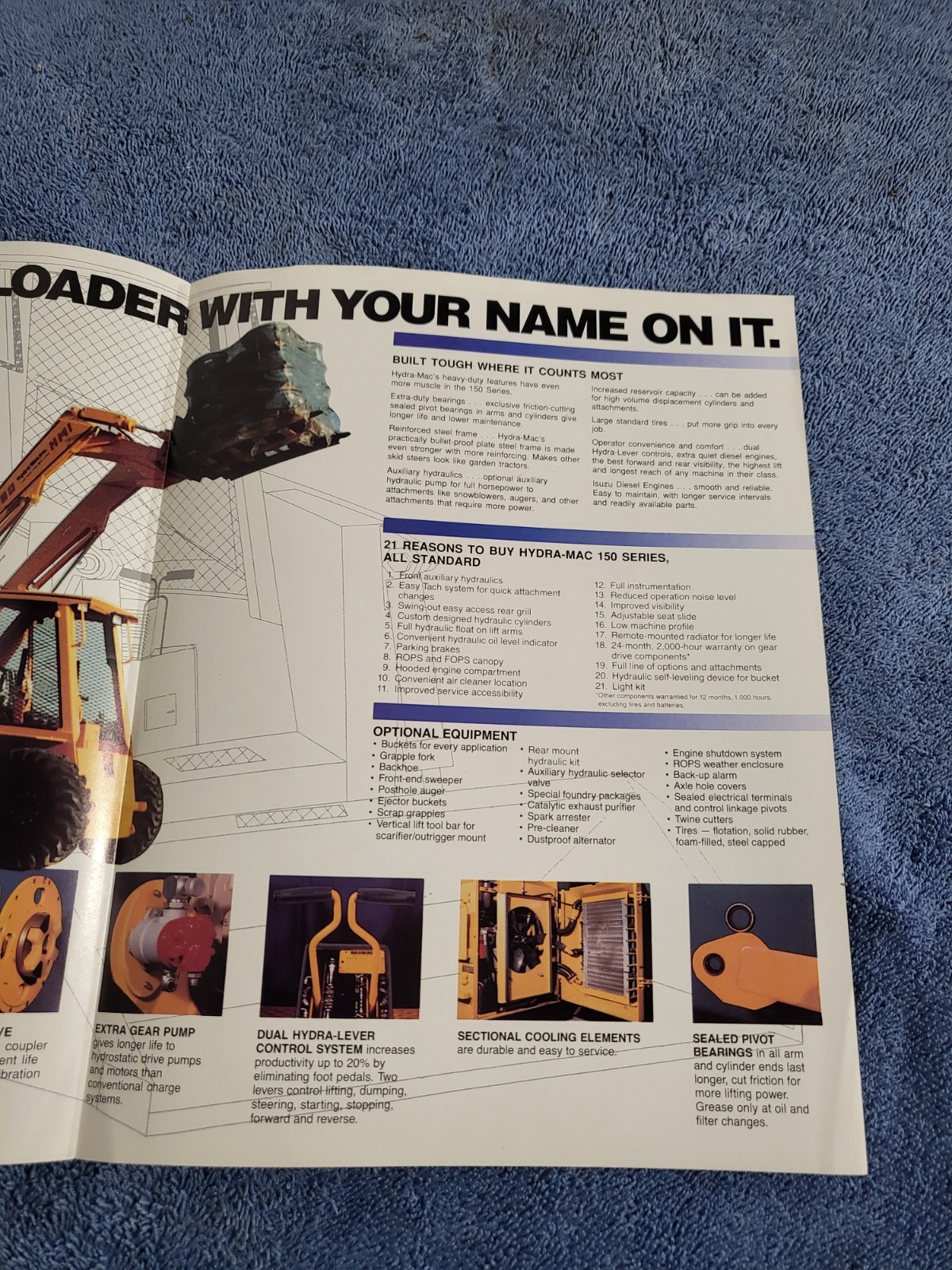 Vintage 1991 Hydra Mac 1450 1850 2650 Skid Steer Loader BROCHURE TRF Minnesota