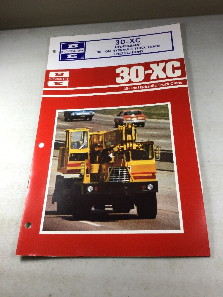 Lot Of Bucyrus Erie 30-XC Hydraulic Truck Crane Sales Brochures (Original)