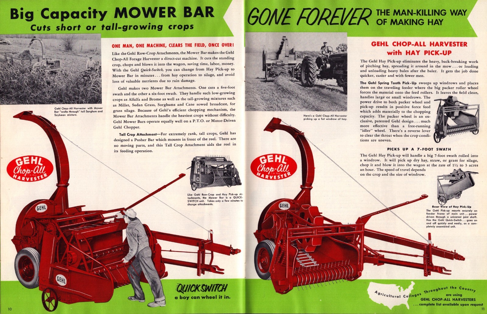 1954 Gehl Chop-All Harvester Catalog West Bend Wisconsin