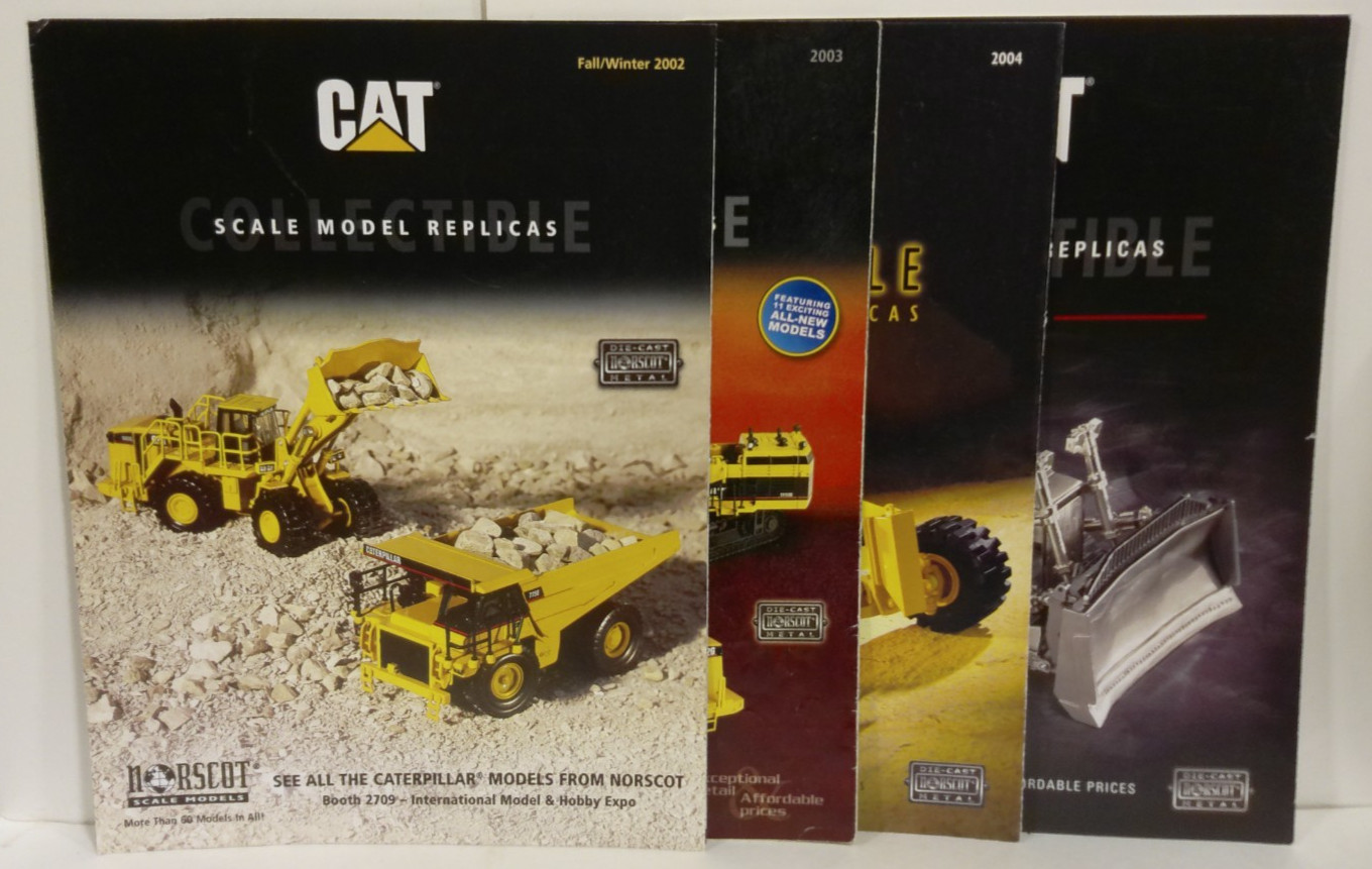 Lot of 4 CAT Norscot Scale Model Replicas Catalogs 2002-2005