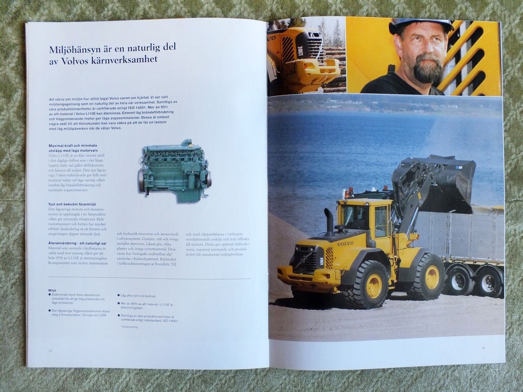 VOLVO BM L110E Wheel Loaders Tractors Brochure Prospekt 2002