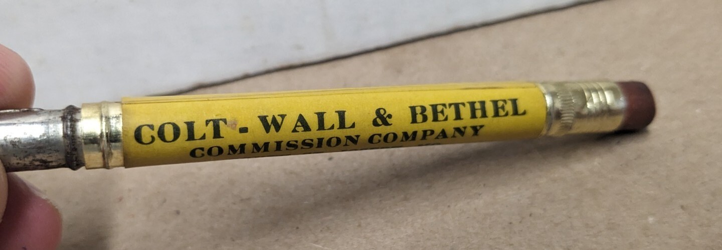 Vintage Colt-Wall & Bethel Commission Co. St. Joseph Missouri Mo Bullet Pencil