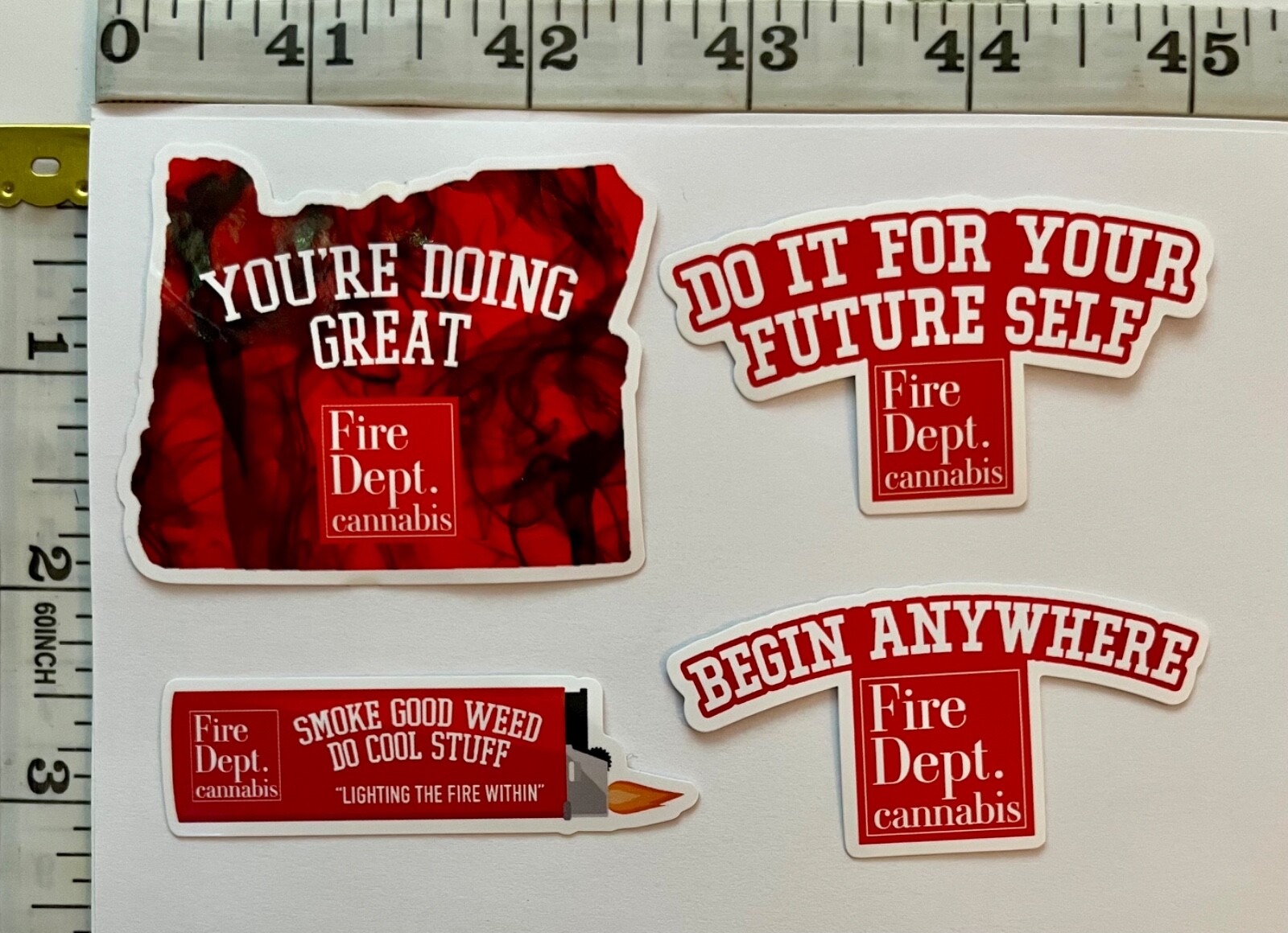 Fire Dept. Cannabis Sticker Sets – OREGON, USA Cannabis Industry Advertisement