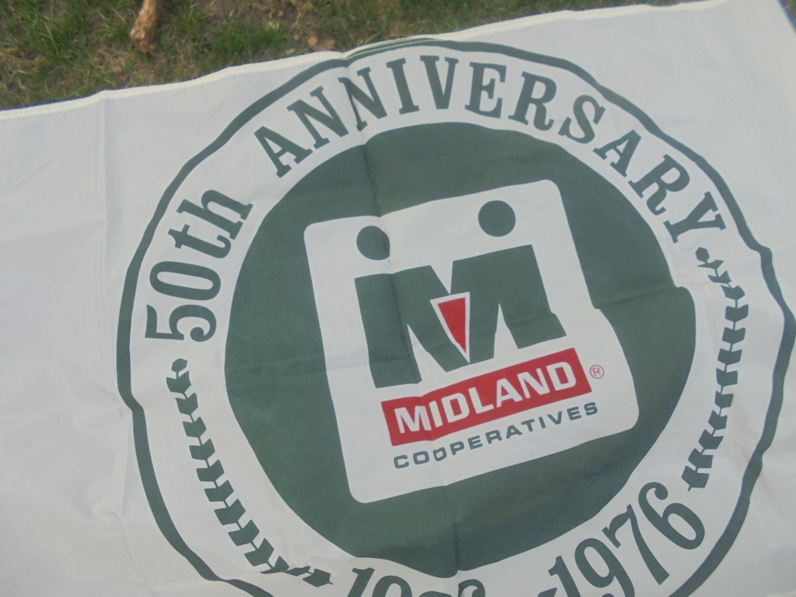 Vintage Midland Cooperatives 50th Anniversary Flag 1926-1976