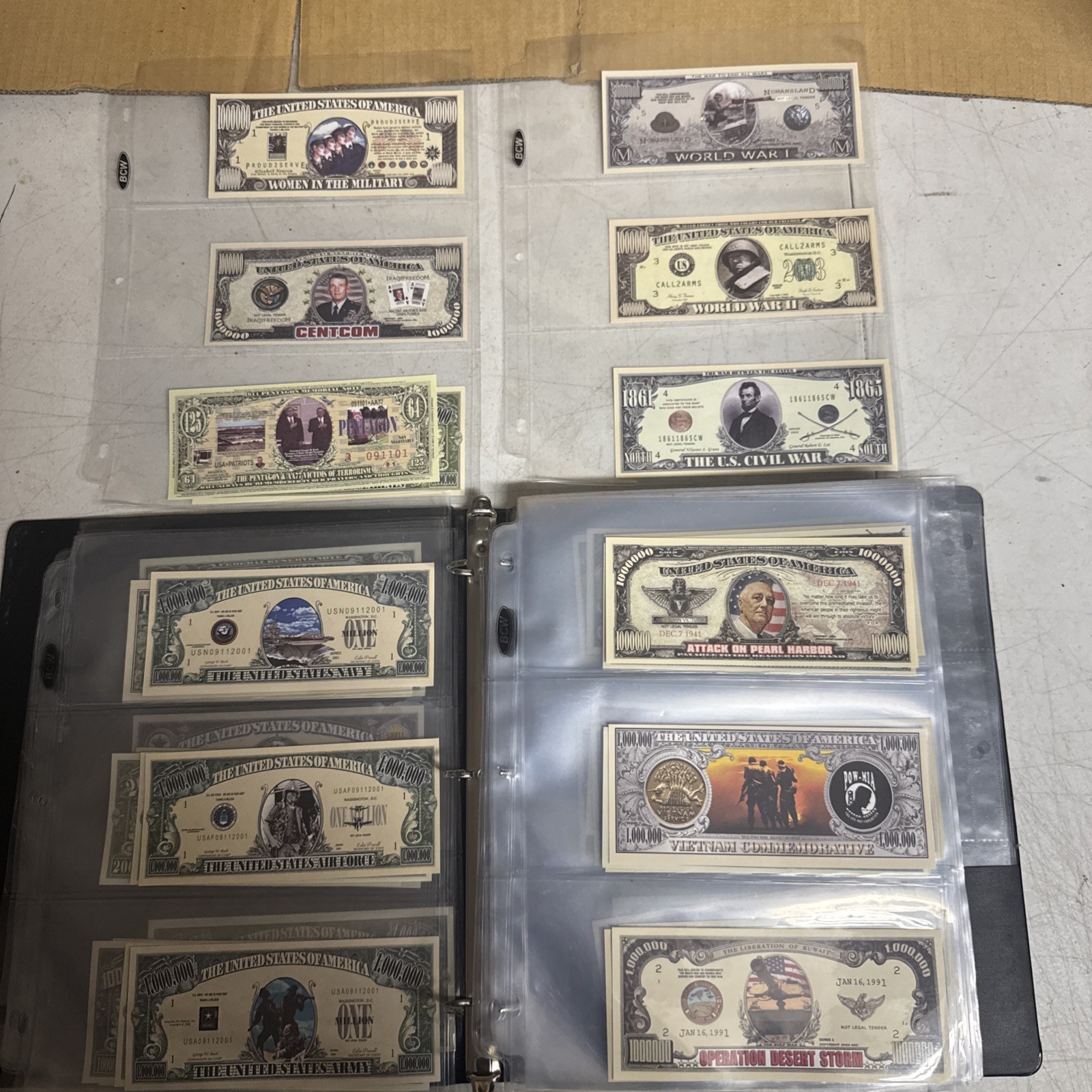Huge Collection of 200+ Million Dollar Bills Mixed Themes /